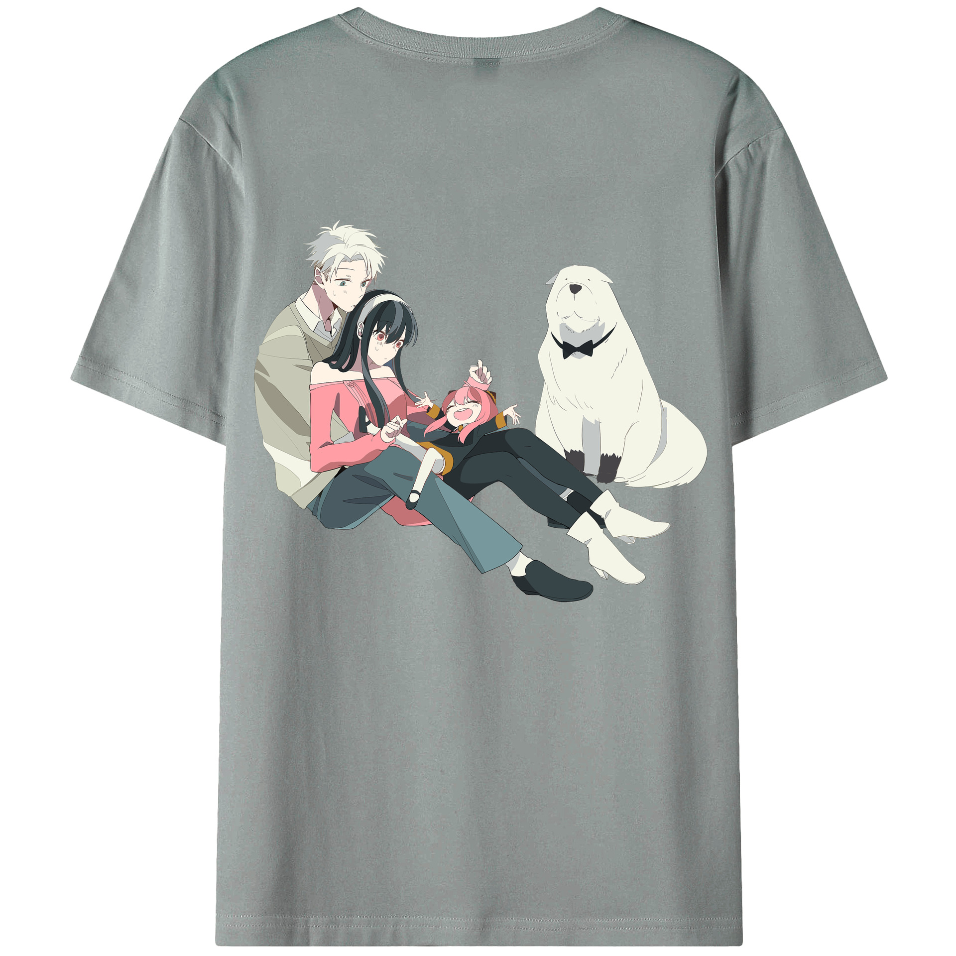 （画像用） SPY×FAMILY间谍家家酒 綿100％ メンズ半袖Tシャツ（バックプリント） 通気性